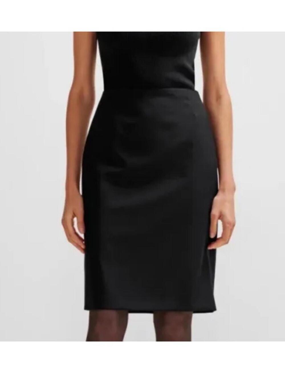 BOSS by HUGO BOSS Black Women’s Pencil Skirt  In Virgin Wool Size 4
